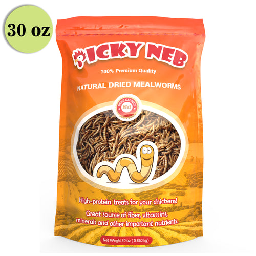 Picky Neb 100% Non-GMO Dried Mealworms 🐛 30 oz - Picky Neb